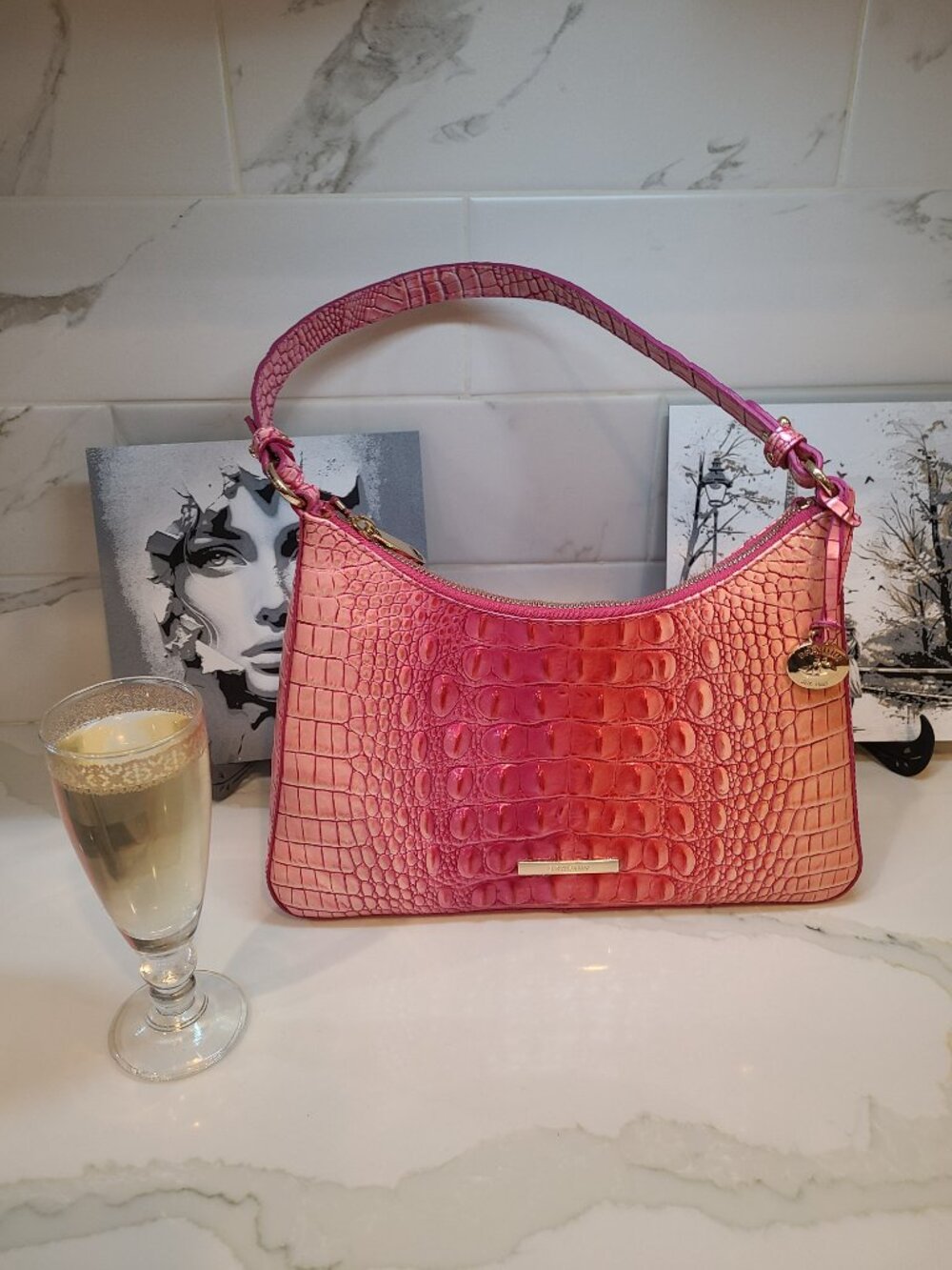 Brahmin Esme In Cupid Ombre Pristine & NWT matching Credit Card Wallet - Picture 13 of 13